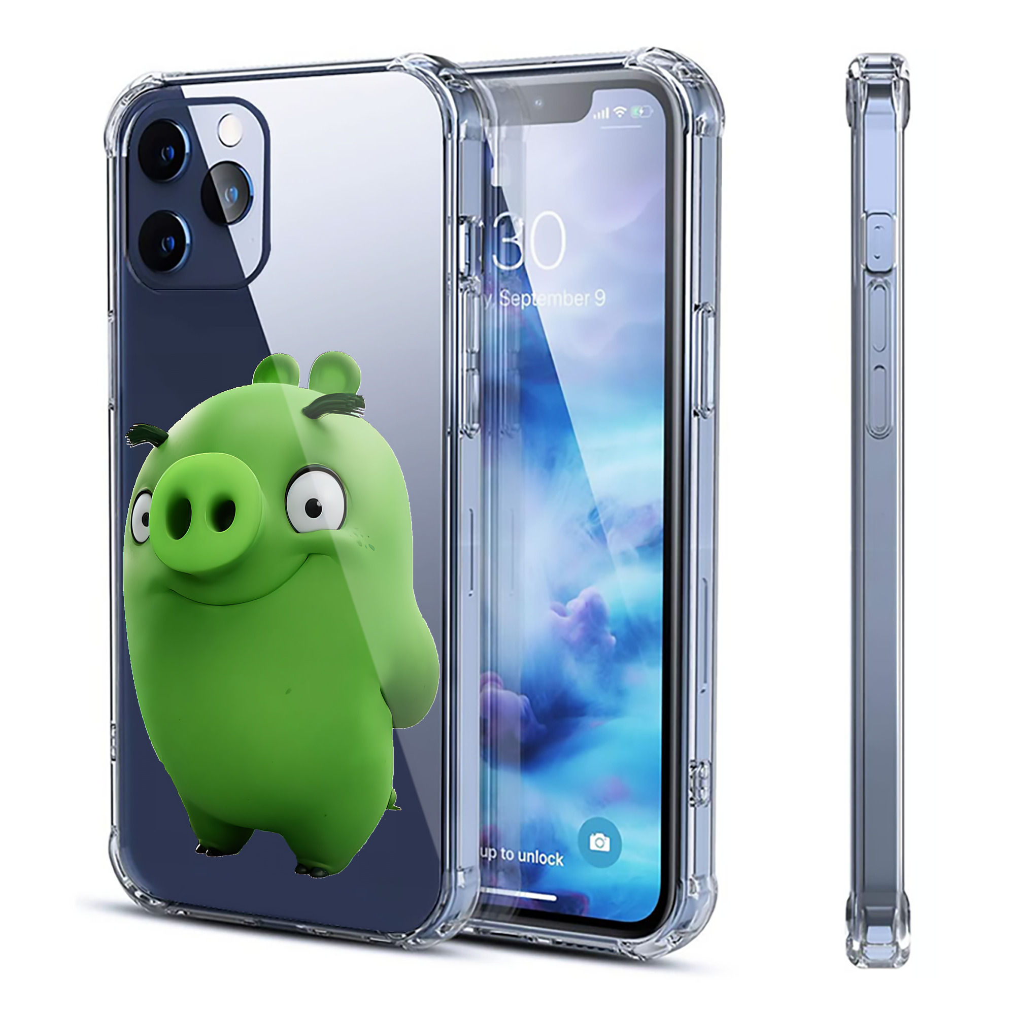 （画像用） Angry Birds アングリーバード 【iPhone 12シリーズ対応】透明スマホケース（クリアソフトケース）